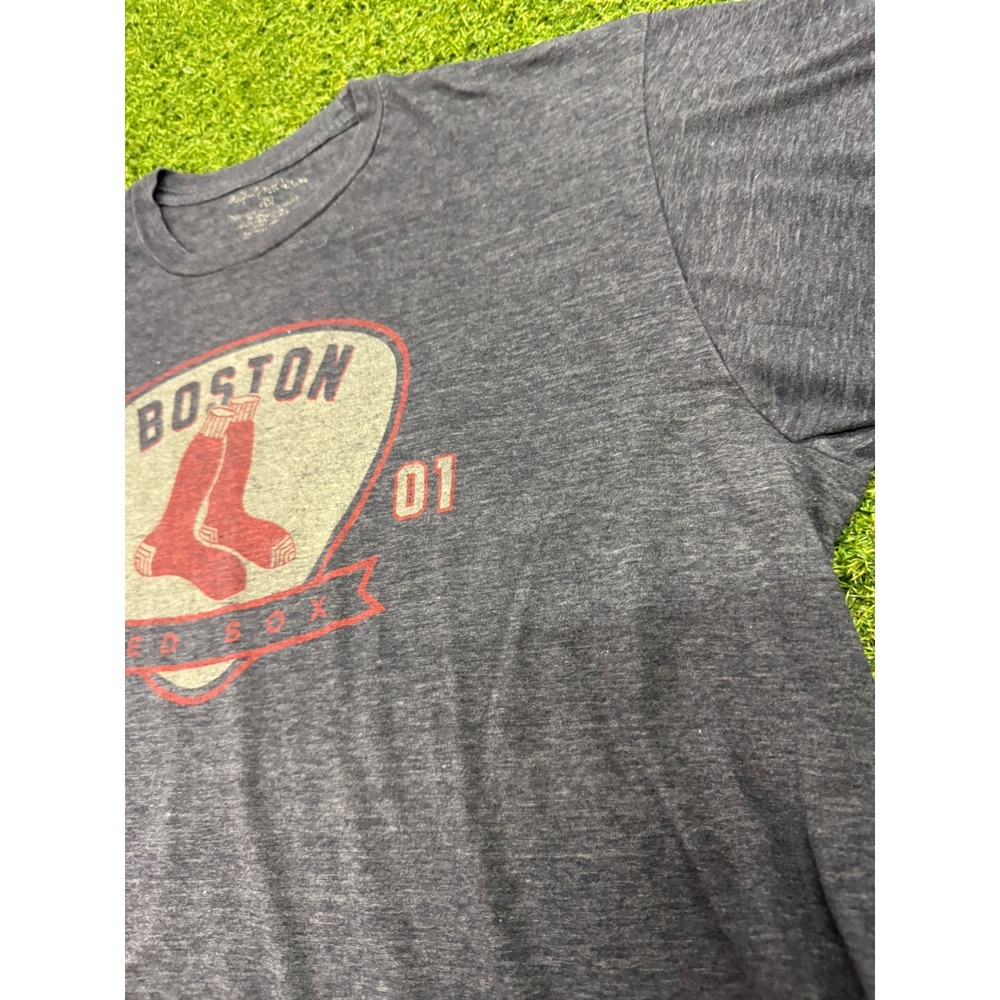 Boston Red Sox Graphic T-Shirt Mens XL Charcoal Heather Grey MLB Baseball Tee - Picture 3 of 5